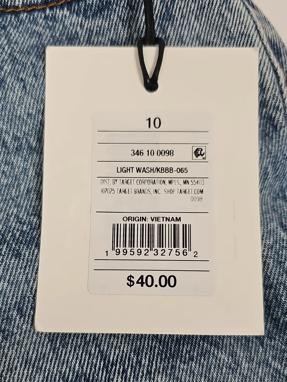 NWT KBB by Kahlana High Rise Long Bermuda Jort Denim Cutoff Shorts Light Wash 10
